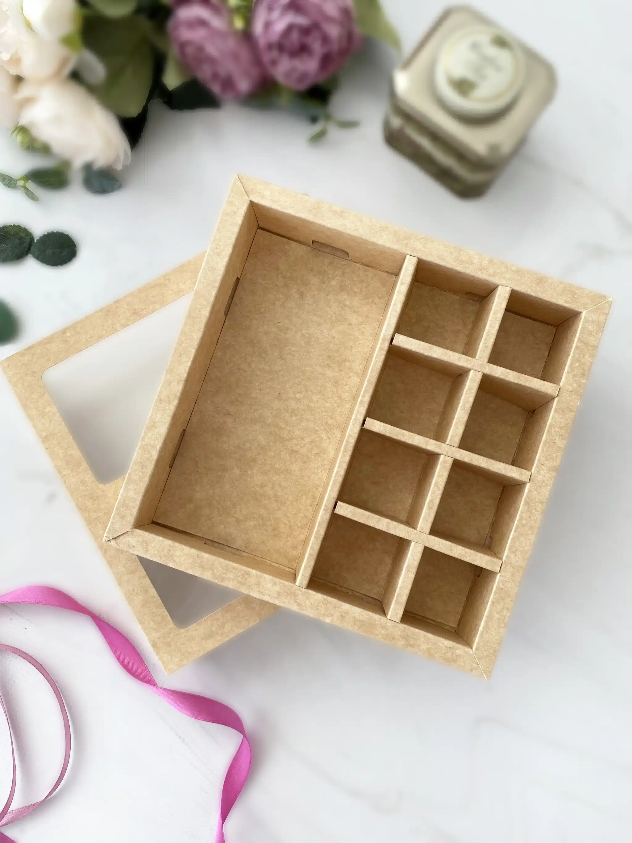 Упаковка под 8 конфет и шоколад, крафт — изображение 2