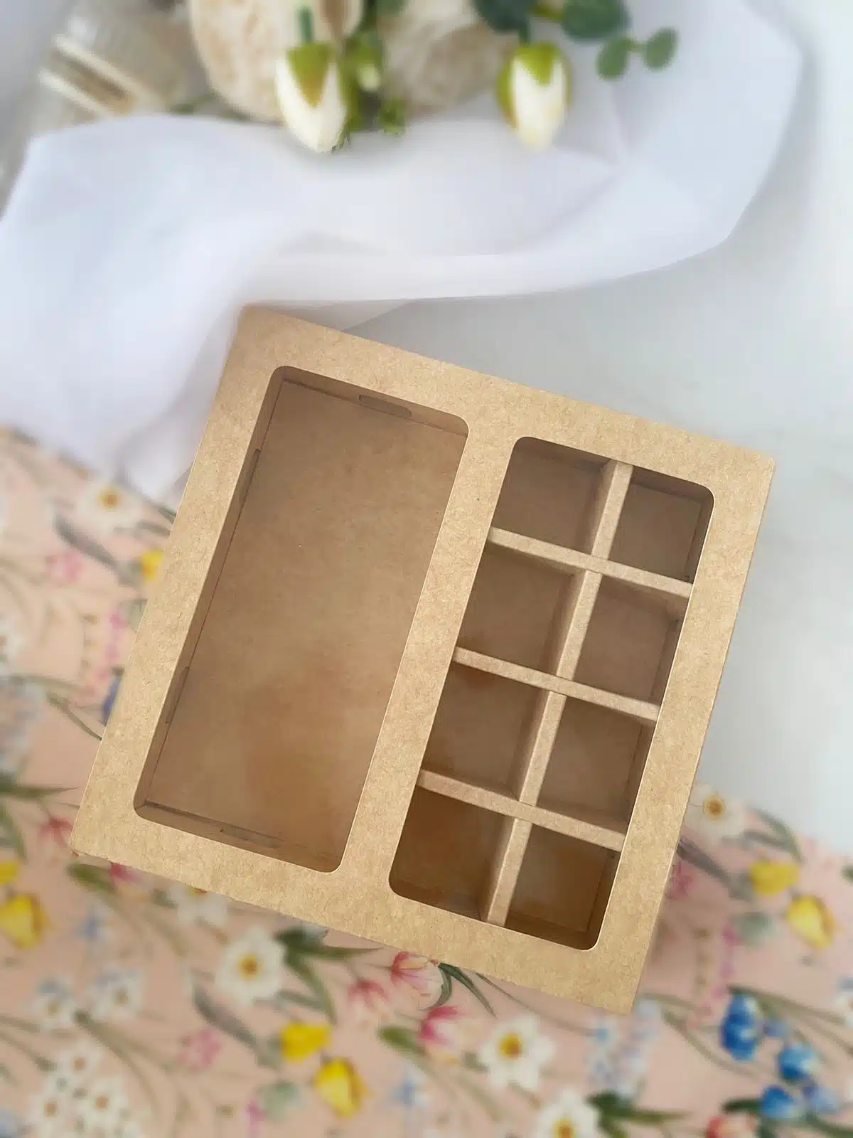 Упаковка под 8 конфет и шоколад, крафт