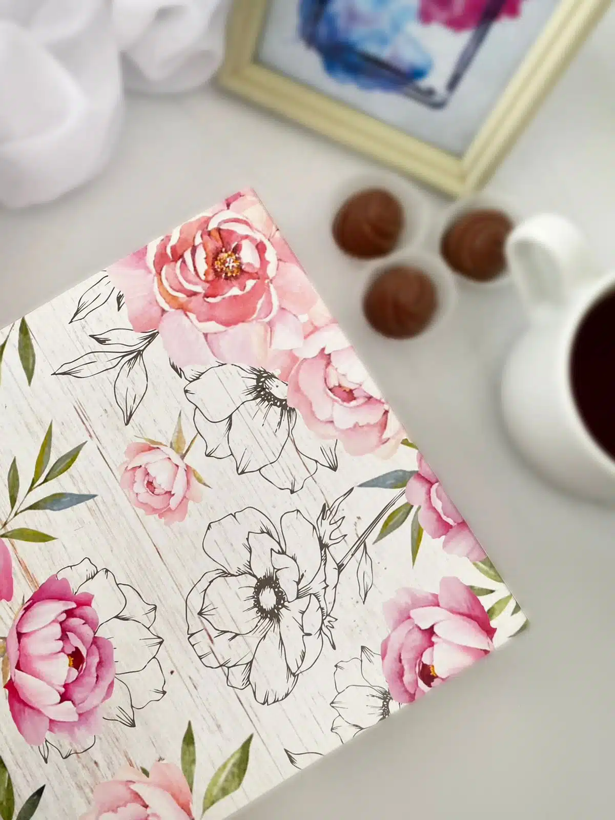 Упаковка под 8 конфет и шоколад "Пионы" — изображение 3