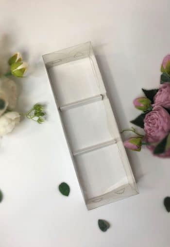 Коробка с прозрачной крышкой под 3 моти/муссовых пирожных