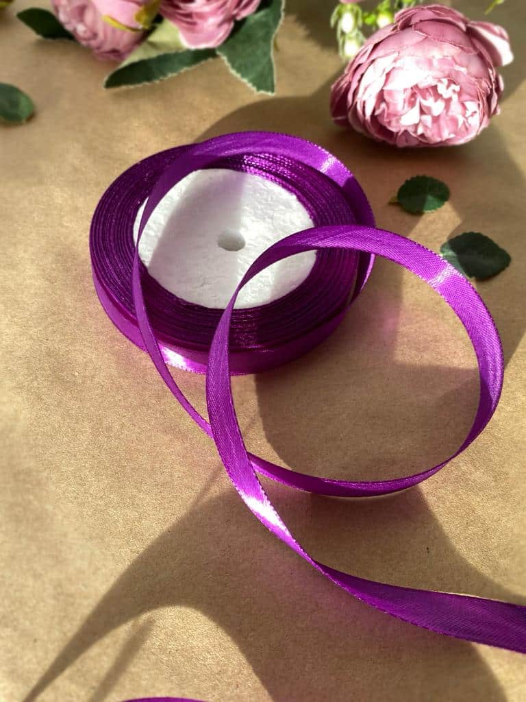 ЛА-044 Лента атласная 1.2 см, фиолетовая — изображение 1