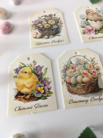 Комплект бирок "Пасхальные ретро" — изображение 7