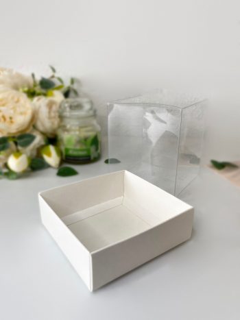 Коробка с прозрачной крышкой 8*8 см., белый — изображение 2