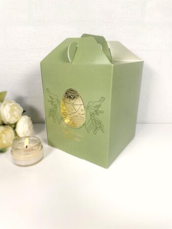 Коробка под кулич с окном с фронтальной загрузкой "Золотая Пасха" — изображение 2