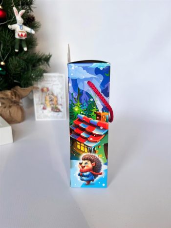 Коробка новогодняя подарочная Ветерок, 140х55х190 мм (коробка со шнурком) — изображение 2