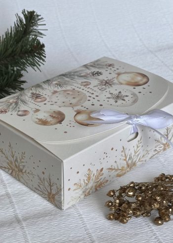 Коробка для подарка с лентой Кристальный Новый год, 165*115*50 мм — изображение 2