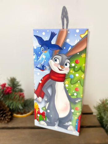 Коробка новогодняя подарочная Новогодний хоровод, 95х95х197 (+45) мм