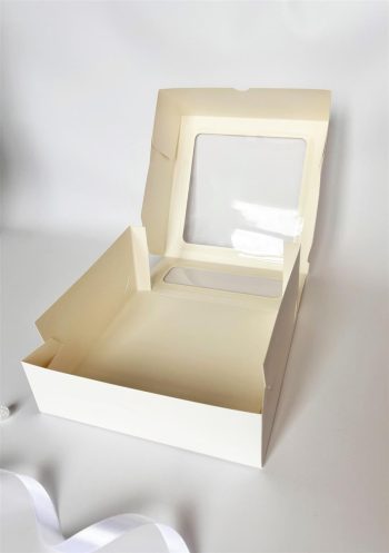 Коробка под торт/чизкейк, 220х220х100 мм, Белая — изображение 3