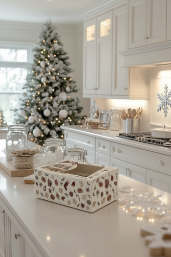 Коробка с окном под 6 капкейков Новогодний подарок, 250х170х100 — изображение 6