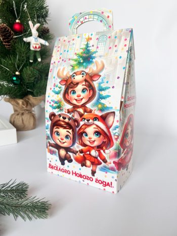 Коробка подарочная Новогодний карнавал, 150х86х270 (+38) мм