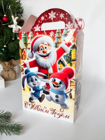 Коробка подарочная Новогодняя вечеринка, 160х100х230 (+63) мм