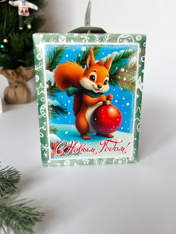 Коробка подарочная куб Лесные непоседы, 124х134х156 (+40) мм — изображение 2