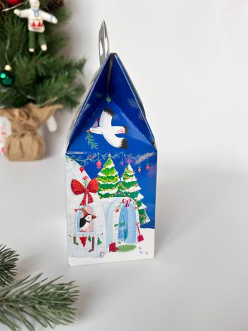 Коробка новогодняя подарочная Новогоднее иглу, 91х70х157 (+30) мм (домик) — изображение 3