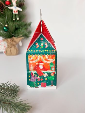 Коробка новогодняя подарочная Ярмарка, 91х70х157 (+30) мм (домик) — изображение 2