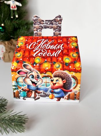 Коробка новогодняя подарочная Долгожданный праздник, 133х116х126 (+45) мм (домик) — изображение 3