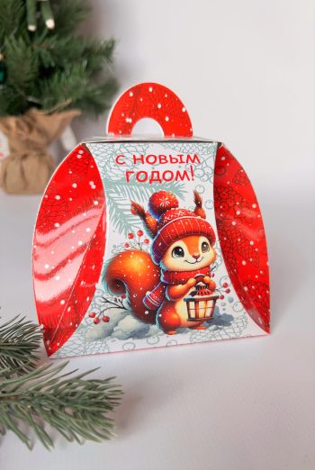 Коробка новогодняя подарочная Новогодний фонарик, 120х120х115 (+32) мм — изображение 5