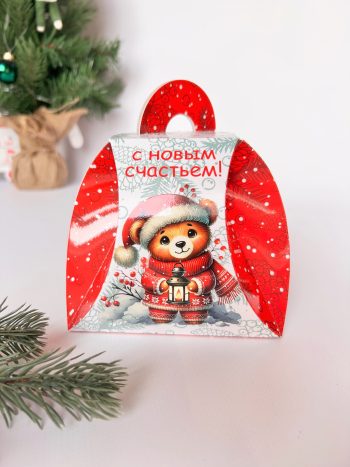 Коробка новогодняя подарочная Новогодний фонарик, 120х120х115 (+32) мм — изображение 2