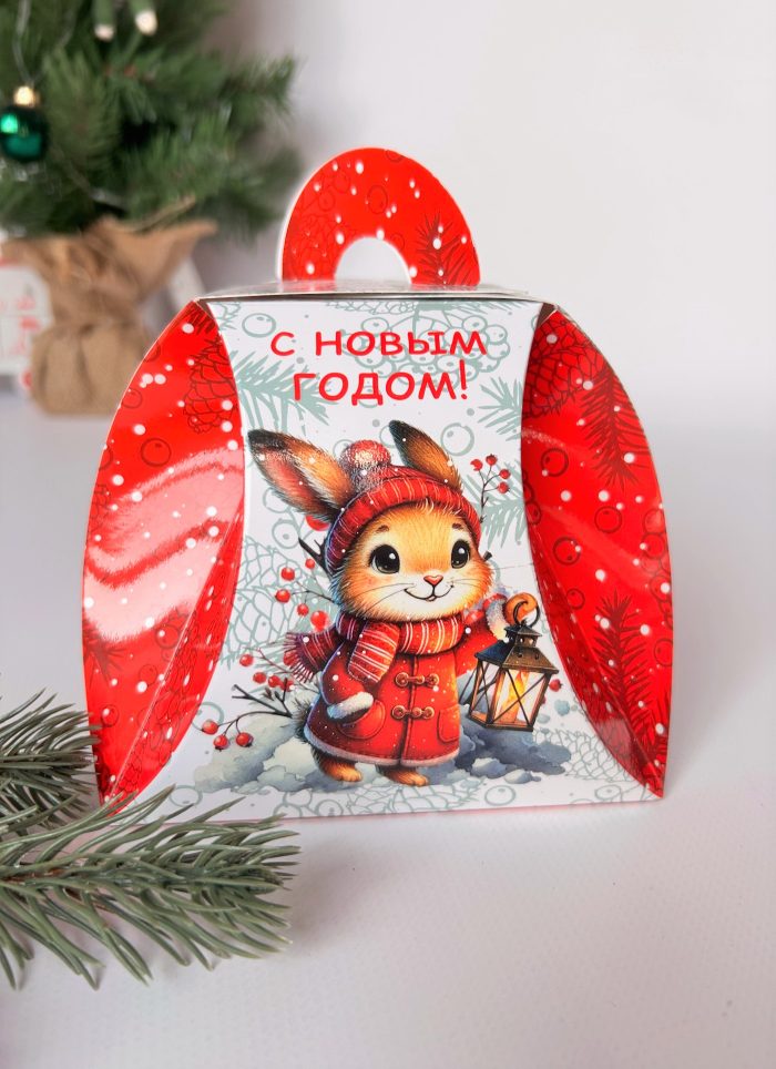 Коробка новогодняя подарочная Новогодний фонарик, 120х120х115 (+32) мм — изображение 1