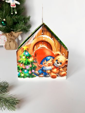 Коробка подарочная Помощники Деда Мороза, 160х140х155 (+52) мм — изображение 2