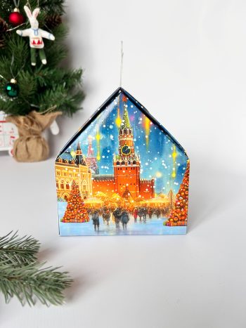 Коробка подарочная домик Праздничное настроение, 160х140х155 (+52) мм — изображение 3