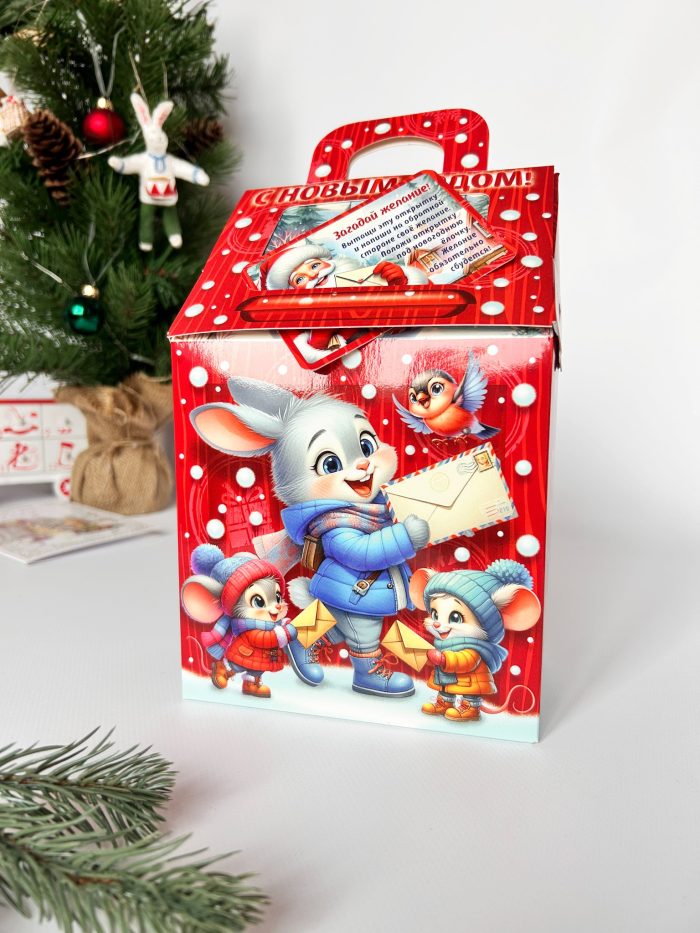 Коробка новогодняя подарочная Письмо желаний, 146х86х225 (+40) мм — изображение 1