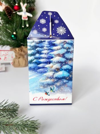 Коробка новогодняя подарочная Тройка, 125х90х140 (+55) мм — изображение 3