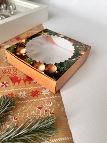 Коробка под печенье/пряник/мармелад/пончик Зимний Аромат, 115*115*30 мм — изображение 2