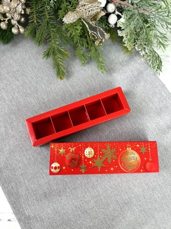 Коробка без окна под 5 конфет Мечты, 210х50х33 мм (дно и обечайка) — изображение 3