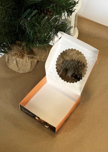 Коробка под печенье/пряник/мармелад/пончик Зимний Аромат, 115*115*30 мм — изображение 4