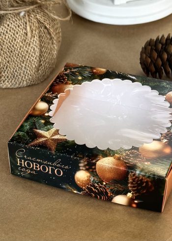 Коробка под печенье/пряник/мармелад/пончик Зимний Аромат, 115*115*30 мм — изображение 5