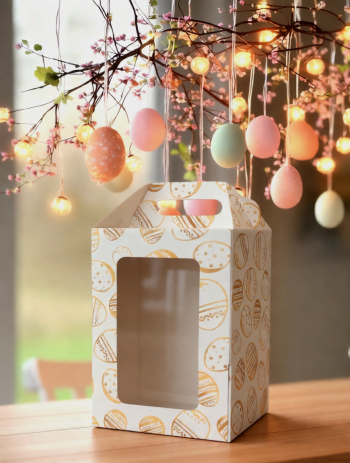 Моноблок с окном кулич с фронтальной загрузкой 100х100х150 мм, Золотые яйца — изображение 3