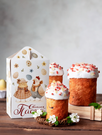 Моноблок с окном кулич с фронтальной загрузкой 100х100х150 мм, Курочки — изображение 3